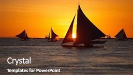  Presentation with boracay - Slides enhanced with beautiful sunset in boracay background and a tawny brown colored foreground