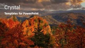  Presentation with poland - Theme featuring beautiful-sunset-in-the-pieniny background and a tawny brown colored foreground