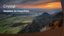  Presentation with poland - Theme consisting of beautiful-sunset-in-the-pieniny background and a ocean colored foreground