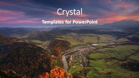  Presentation with poland - Presentation enhanced with beautiful-sunset-in-the-pieniny background and a ocean colored foreground