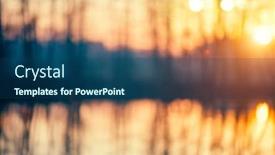  Presentation with tranquil - Amazing presentation design having beautiful-sunset-landscape-scene-blurred backdrop and a ocean colored foreground