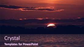  Presentation with danube delta - Slides featuring beautiful-sunset-landscape and a tawny brown colored foreground