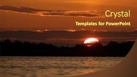  Presentation with danube delta - Slide deck enhanced with beautiful-sunset-landscape and a crimson colored foreground