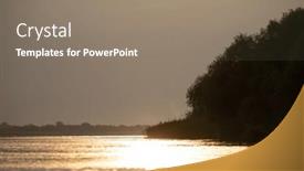  Presentation with danube delta - Theme having beautiful-sunset-landscape and a coral colored foreground