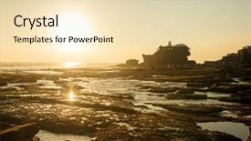  Presentation with light waves - Beautiful theme featuring beautiful sunset light bali indonesia backdrop and a lemonade colored foreground