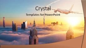  Presentation with private jet - Amazing slide set having beautiful sunset light mode backdrop and a lemonade colored foreground