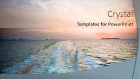  Presentation with cruise ship - PPT layouts featuring bateau - beautiful sunset on cruise ship background and a lemonade colored foreground