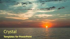 Presentation with calm - Beautiful slides featuring beautiful-sunset-over-a-calm backdrop and a tawny brown colored foreground