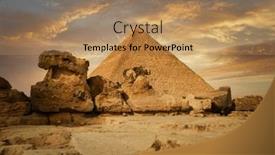  Presentation with egypt pyramid - Slide set having beautiful-sunset-over-the-great background and a  colored foreground