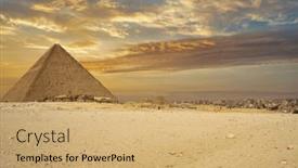  Presentation with egypt pyramid - Presentation theme having beautiful-sunset-over-the-great background and a coral colored foreground