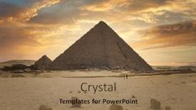  Presentation with egypt pyramid - Slide set featuring beautiful-sunset-over-the-pyramid background and a  colored foreground