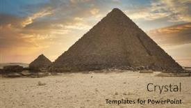  Presentation with egypt pyramid - Presentation theme featuring beautiful-sunset-over-the-pyramid background and a  colored foreground