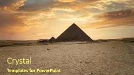  Presentation with egypt pyramid - Theme featuring beautiful-sunset-over-the-pyramid background and a coral colored foreground