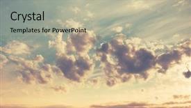  Presentation with clouds - PPT layouts with beautiful sunset sky and clouds background and a mint green colored foreground