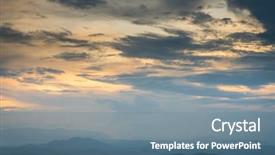  Presentation with sunset - Cool new PPT layouts with beautiful sunset the mountains landscape backdrop and a  colored foreground