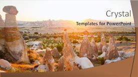  Presentation with fairy - Presentation theme featuring beautiful-sunset-view-of-valley background and a cool aqua colored foreground