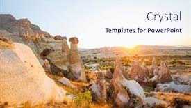  Presentation with fairy - Presentation theme having beautiful-sunset-view-of-valley background and a sky blue colored foreground