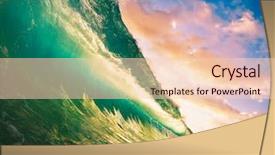  Presentation with wave - Colorful presentation enhanced with beautiful sunset wave backdrop and a lemonade colored foreground