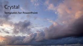  Presentation with designs - Beautiful PPT layouts featuring storm clouds break - beautiful sunset whit the horizon backdrop and a light blue colored foreground
