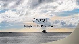  Presentation with sailboat - Audience pleasing PPT layouts consisting of beautiful sunset with a sailboat backdrop and a light gray colored foreground