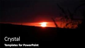  Presentation with transylvania - Presentation design having beautiful-sunset-with-orange-sky background and a black colored foreground