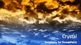  Presentation with sun blue sky and ocean - Amazing slides having beautiful sunset with storm sky backdrop and a  colored foreground