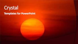  Presentation with merger sunset - Colorful presentation design enhanced with beautiful sunset backdrop and a dark gray colored foreground