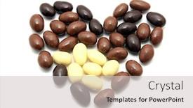  Presentation with almonds - Presentation featuring beautiful-sweet-easter-almonds-over background and a light gray colored foreground