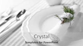  Presentation with table setting - Slides having beautiful-table-setting-close-up and a  colored foreground