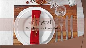  Presentation with table setting - Cool new presentation theme with beautiful-table-setting-close-up and a coral colored foreground