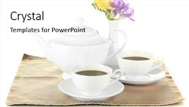  Presentation with tea - Theme consisting of beautiful-tea-service-isolated background and a white colored foreground
