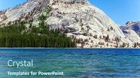  Presentation with yosemite - PPT layouts enhanced with beautiful-tenaya-lake-in-yosemite background and a ocean colored foreground