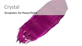  Presentation with stroke - PPT theme featuring beautiful textured purple stroke isolated on white background background and a white colored foreground