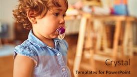  Presentation with denim - Slide set consisting of beautiful-toddler-child-girl-wearing background and a red colored foreground