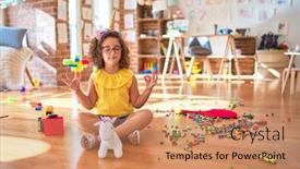  Presentation with unicorn - Presentation consisting of floor at kindergarten relax background and a coral colored foreground