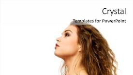  Presentation with long hair - Slide deck having beautiful topless woman with long background and a  colored foreground