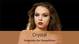  Presentation with long hair - Amazing slide set having beautiful topless woman with long backdrop and a  colored foreground