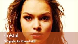  Presentation with long hair - PPT theme with beautiful topless woman with long background and a crimson colored foreground