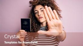  Presentation with australia - Cool new presentation with beautiful-tourist-woman-with-curly backdrop and a red colored foreground