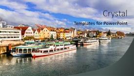  Presentation with bavaria - Presentation design featuring beautiful-towns-of-germany-scenic background and a light blue colored foreground