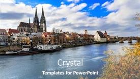  Presentation with bavaria - Amazing presentation design having beautiful-towns-of-germany-scenic backdrop and a seafoam green colored foreground