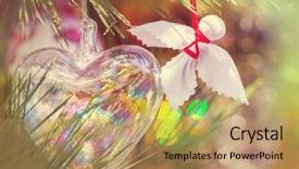  Presentation with decor - Theme with beautiful traditional christmas decor closeup background and a  colored foreground