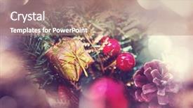  Presentation with christmas hamper gift traditional - Amazing slides having beautiful traditional christmas decor closeup backdrop and a  colored foreground