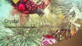  Presentation with christmas hamper gift traditional - Beautiful slides featuring beautiful traditional christmas decor closeup backdrop and a mint green colored foreground