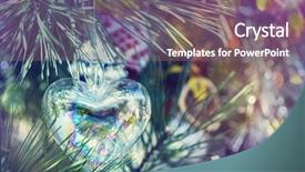  Presentation with decor - Colorful theme enhanced with beautiful traditional christmas decor closeup backdrop and a  colored foreground