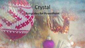  Presentation with christmas - Slide set consisting of beautiful traditional christmas decor closeup background and a  colored foreground