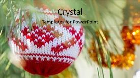  Presentation with beautiful reof christmas season - Presentation theme having beautiful traditional christmas decor closeup background and a  colored foreground