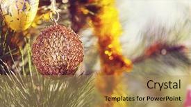  Presentation with christmas hamper gift traditional - Slide set consisting of beautiful traditional christmas decor closeup background and a  colored foreground