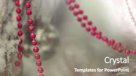  Presentation with decor - Theme enhanced with beautiful traditional christmas decor closeup background and a gray colored foreground