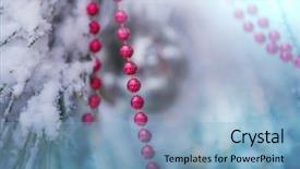  Presentation with christmas hamper gift traditional - Cool new presentation design with beautiful traditional christmas decor closeup backdrop and a light blue colored foreground